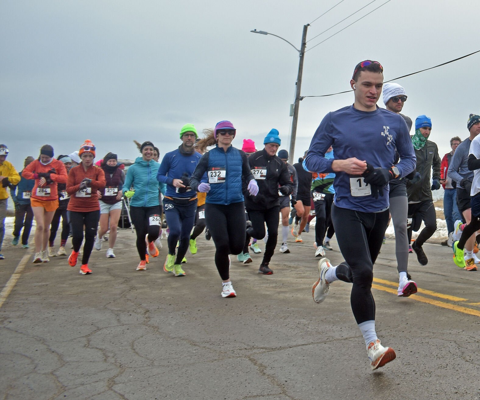 Runners brave wintry conditions for Lamoine Half Marathon